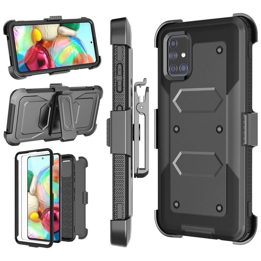 Rugged Armor [Galaxy A71 5G] Defender Case w/ Belt Clip Holster-MyPhoneCase.com