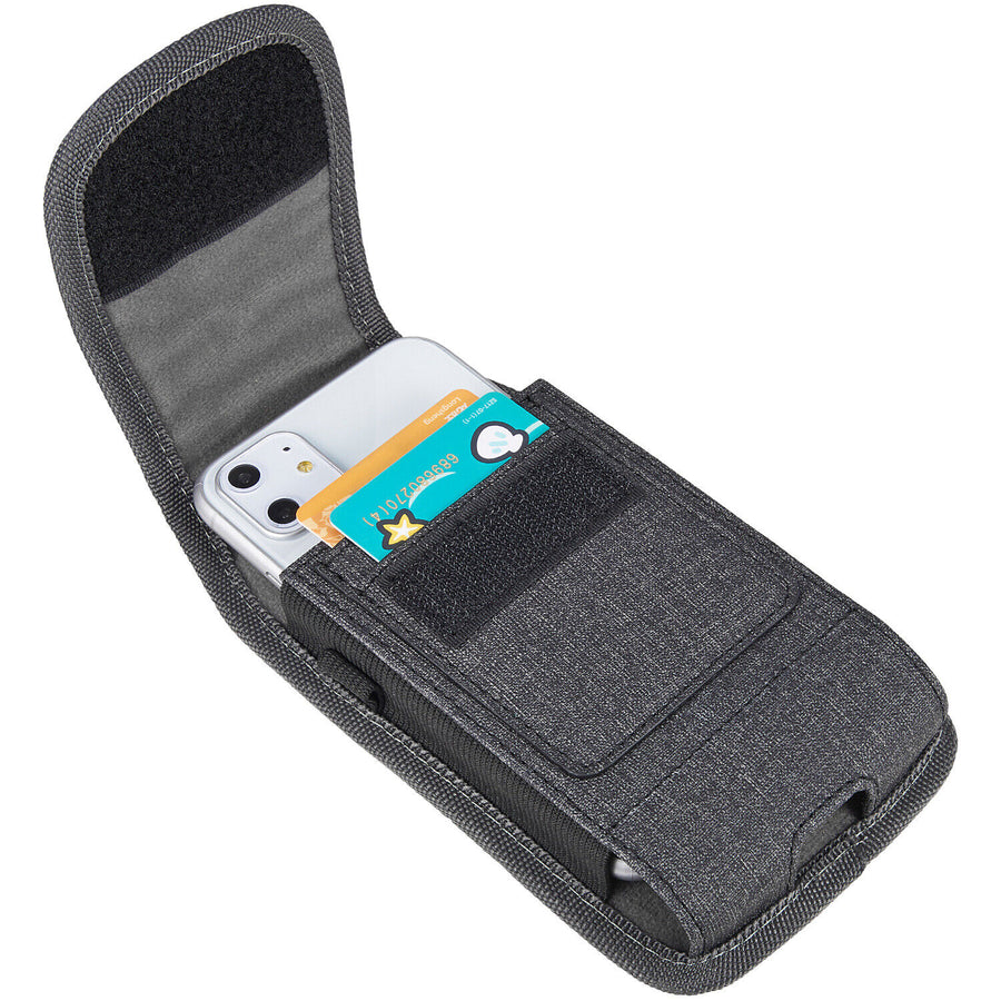 Vertical Phone Pouch Galaxy S21 Series Case w/ Card Slot Belt Clip Holster