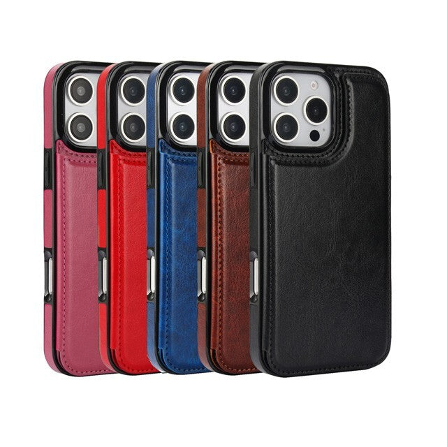PU Leather Wallet Case with Card Holder [iPhone 16 Pro Max]-MyPhoneCase.com