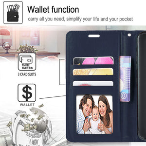 Galaxy A14 5G Wallet Case with Card Holder Premium Leather
