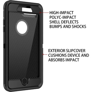 Heavy Duty Defender iPhone 8 Plus / 7 Plus Case - Black