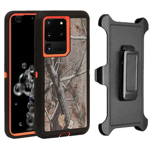Rugged Defender Galaxy S22 Case Belt Clip Holster - RealTree Camo-MyPhoneCase.com