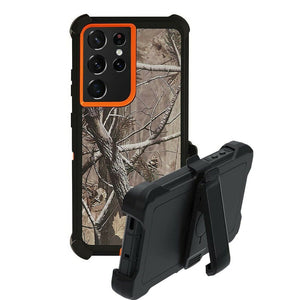 Rugged Defender Galaxy S22+ Plus Case Belt Clip Holster - RealTree Camo-MyPhoneCase.com