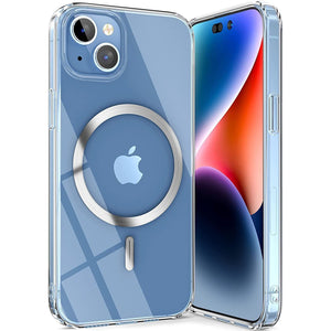 Shockproof Magnetic iPhone 14 Plus Case Clear Magsafe