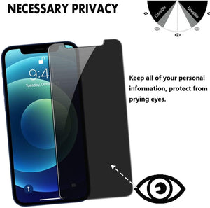 [2-Pack] Anti-Spy [iPhone 12 Pro Max] Tempered Glass Privacy Screen Protector-MyPhoneCase.com