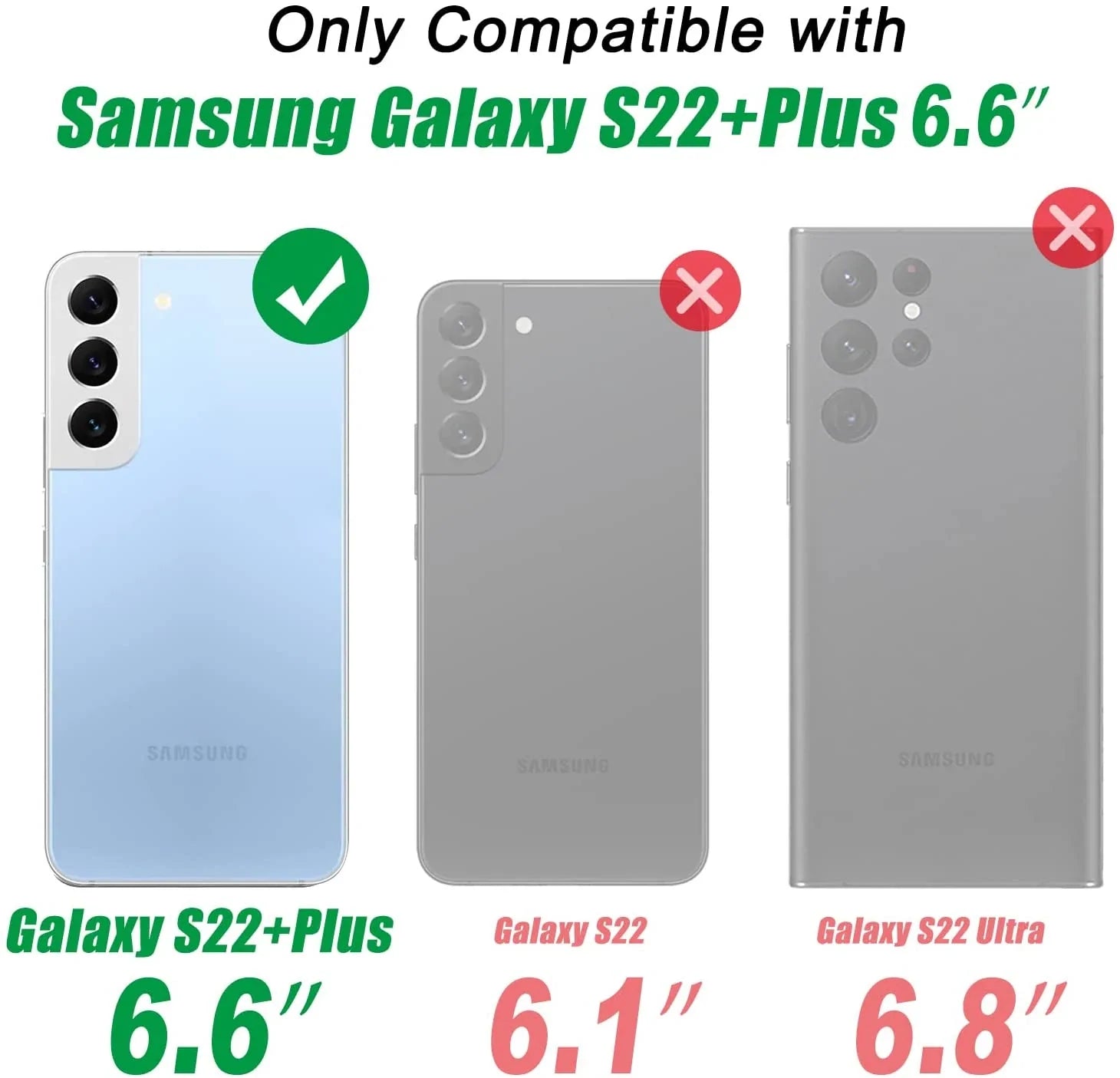 [2-Pack] Tempered Glass Screen Protector for [Galaxy S22+ Plus]-MyPhoneCase.com