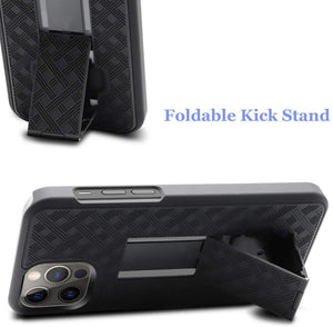 iPhone 12 Pro Max (6.7") Case Belt Clip Holster Swivel Cover Kickstand-MyPhoneCase.com