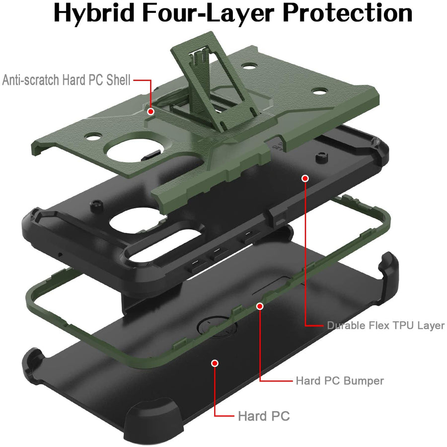Storm Tank Galaxy A50 Case Belt Clip Holster - Army Green-MyPhoneCase.com