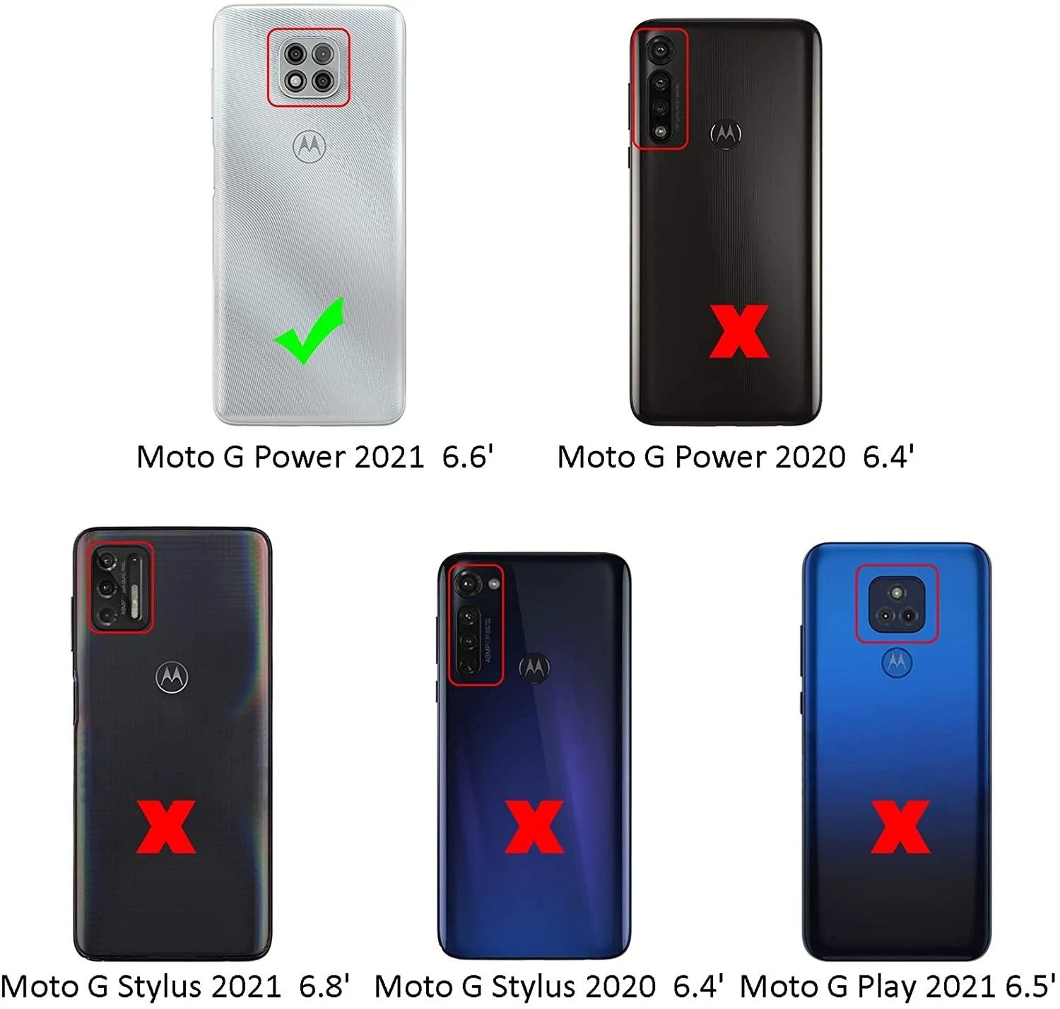 Premium Leather [Moto G Power 2021] Wallet Case w/ Card Holder - Blue-MyPhoneCase.com