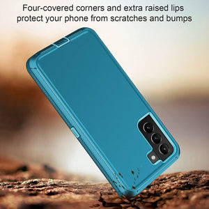 Rugged Defender Armor Galaxy S21 5G (6.2") Case - Teal Green-MyPhoneCase.com
