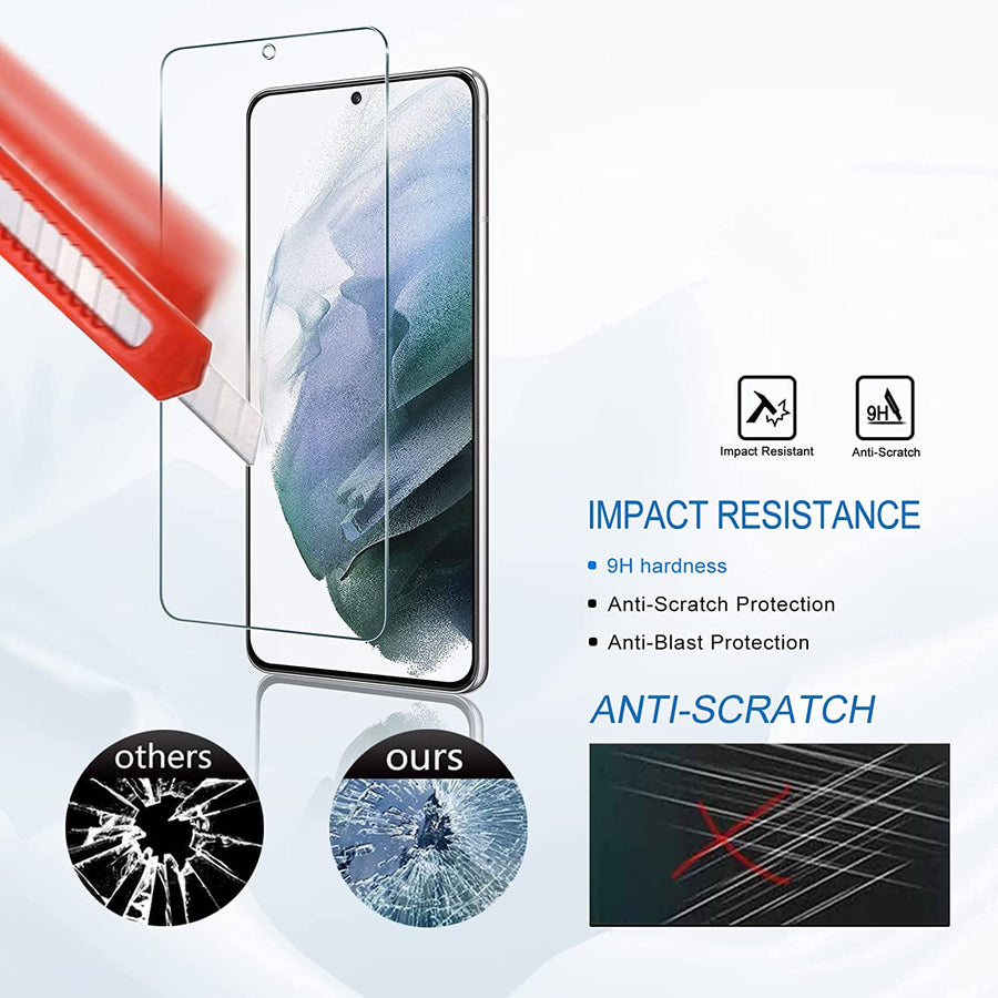 [2+2] Tempered Glass [Galaxy S21 FE] Screen / Camera Protector Glass [4-Pack]-MyPhoneCase.com