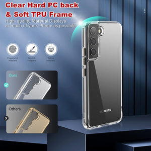 Slim Fit Hybrid Bumper [Galaxy S22] Case - Transparent Clear-MyPhoneCase.com