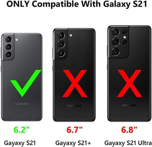 Heavy Duty Shockproof Defender Galaxy S21 5G (6.2") Case Holster - Black-MyPhoneCase.com
