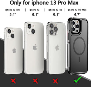 Heavy Duty Shockproof [iPhone 13 Pro Max] Mag-Safe Case - Black-MyPhoneCase.com