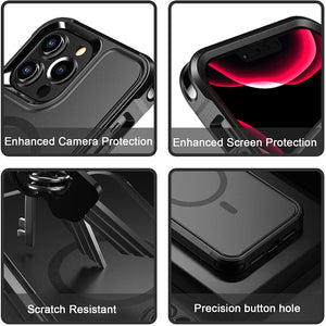 Heavy Duty Shockproof [iPhone 14 Plus] MagSafe Case - Black-MyPhoneCase.com