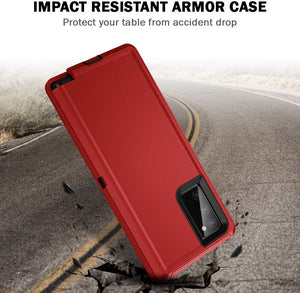 Heavy Duty Defender [Galaxy Note 20] Case - Red / Black-MyPhoneCase.com