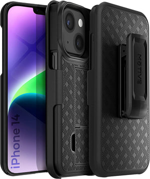 Fitted Shell Rugged Kickstand [iPhone 14] Case Belt Clip Holster-MyPhoneCase.com