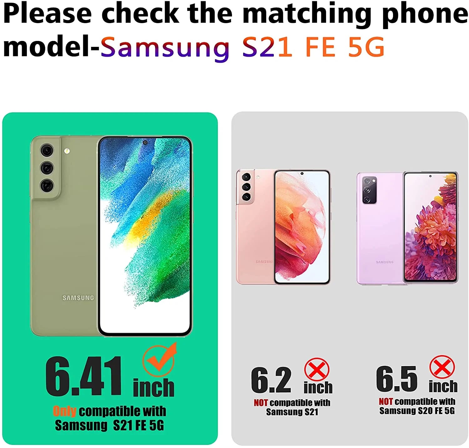 Premium Leather Folio [Galaxy S21 FE] Wallet Case w/ Card Holder - Black-MyPhoneCase.com