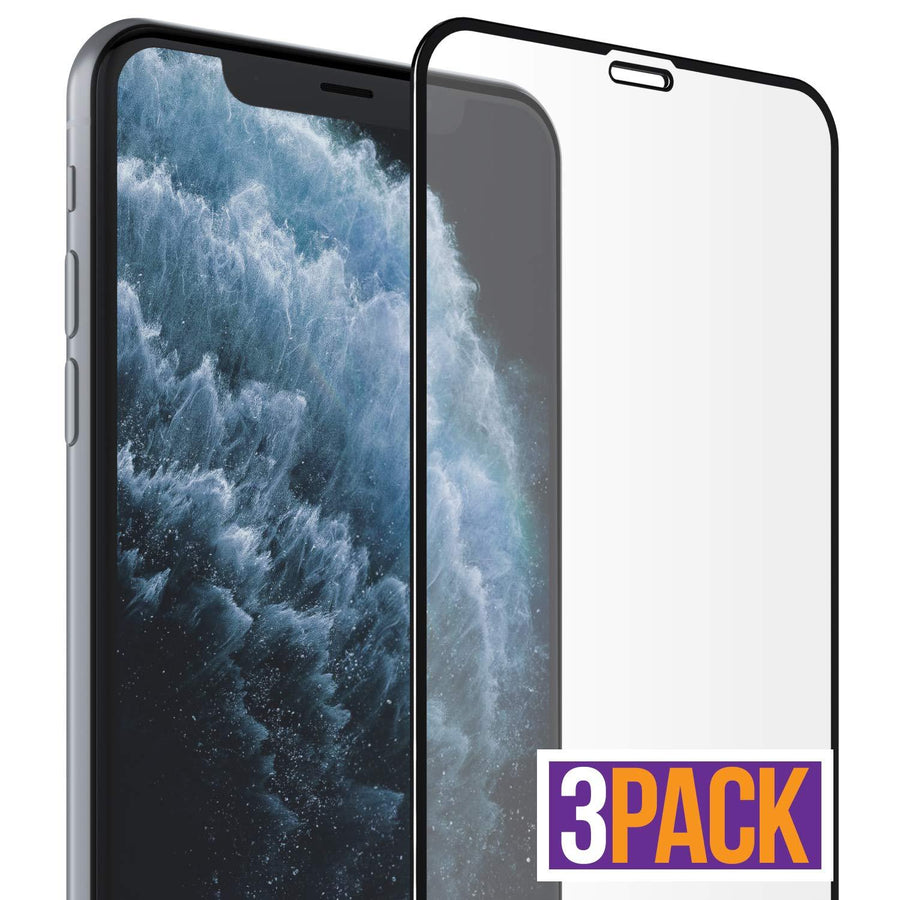 [3-Pack] Full Coverage iPhone 11 Pro Max Tempered Glass Screen Protector-MyPhoneCase.com