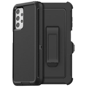 Heavy Duty Defender [Galaxy A23 5G] Case w/ Belt Clip Holster - Black-MyPhoneCase.com