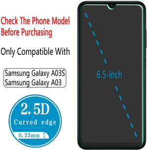 [2-Pack] Premium Tempered Glass [Galaxy A03S] Screen Protector-MyPhoneCase.com