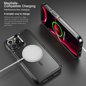 Heavy Duty Shockproof [iPhone 14 Pro] MagSafe Case - Black-MyPhoneCase.com