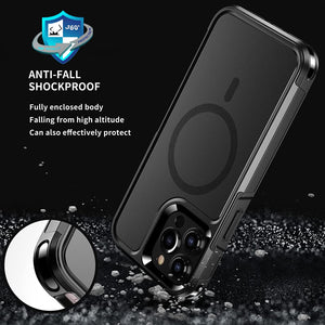 Heavy Duty Shockproof [iPhone 14] MagSafe Case - Black-MyPhoneCase.com