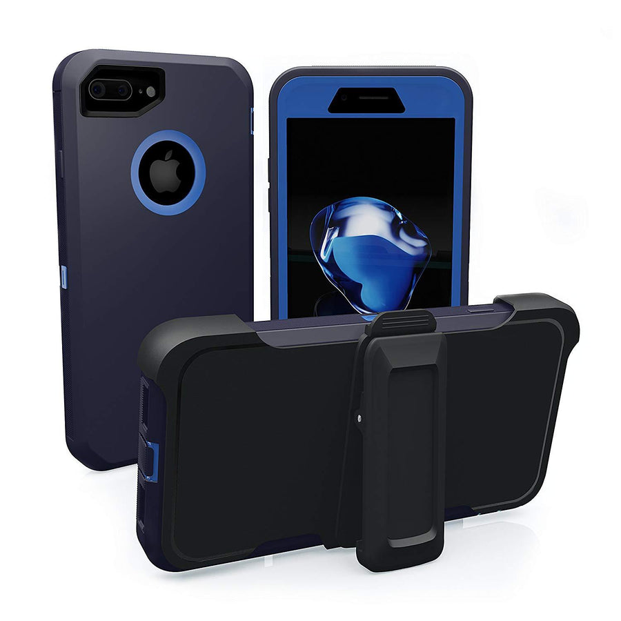 ToughBox Defender iPhone 8 Plus / 7 Plus Case Holster - Navy/Blue-MyPhoneCase.com