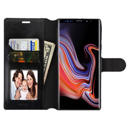 MyJacket Flip Stand Leather Wallet Galaxy Note 9 Case - Black-MyPhoneCase.com