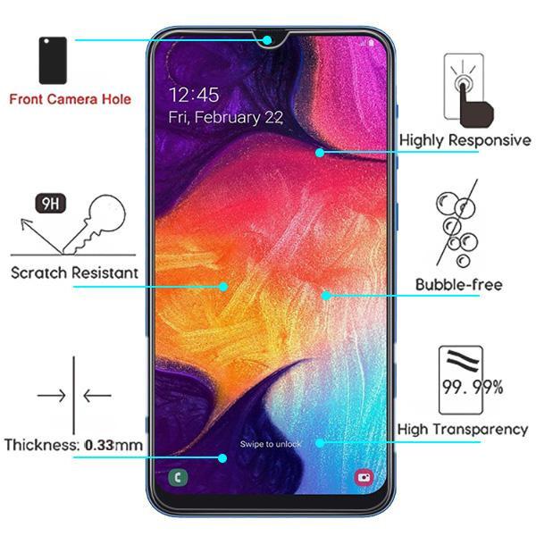 [3-Pack] Tempered Glass [Galaxy A50 Screen Protector]-MyPhoneCase.com