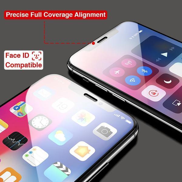 [2-Pack] Full Coverage iPhone Xs Max Tempered Glass Screen Protector - MyPhoneCase.com