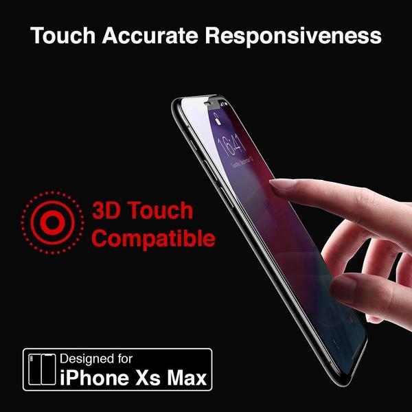 [2-Pack] Full Coverage iPhone Xs Max Tempered Glass Screen Protector - MyPhoneCase.com