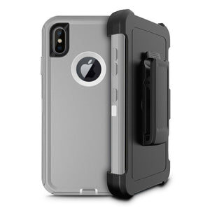 Heavy Duty Shockproof iPhone X / Xs Defender Case Holster - Glacier-MyPhoneCase.com