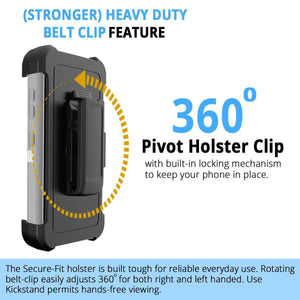 Heavy Duty Shockproof iPhone X / Xs Defender Case Holster - Glacier-MyPhoneCase.com