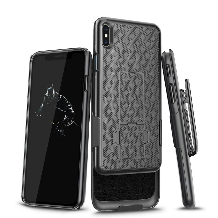 OEM Slim Fitted Rugged Shell [iPhone XS MAX] Case w/ Holster Belt Clip-MyPhoneCase.com
