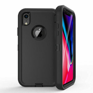 Heavy Duty Defender iPhone XR Case - Black-MyPhoneCase.com