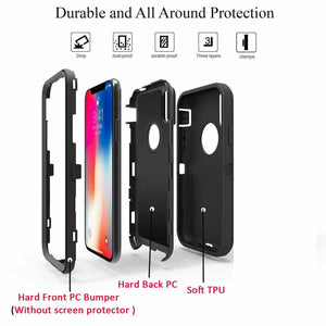 Heavy Duty Defender iPhone XR Case - Black-MyPhoneCase.com