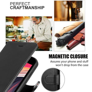 Premium Leather Folio Wallet [OnePlus Nord N200 5G] Case w/ Card Holder - Black-MyPhoneCase.com