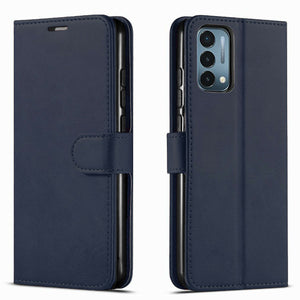 Premium Leather Folio Wallet [OnePlus Nord N200 5G] Case w/ Card Holder - Blue-MyPhoneCase.com