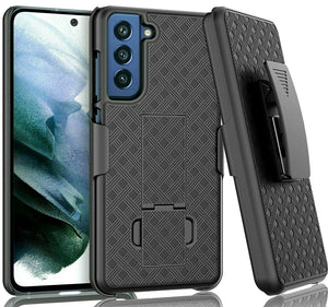 Rugged Slim Shell Fitted Cover [Galaxy S22] Case w/ Holster Belt Clip OEM-MyPhoneCase.com