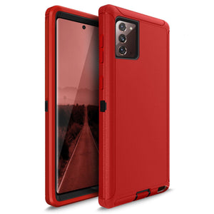 Heavy Duty Defender Galaxy Note 20 Case Belt Clip Holster - Red/Black-MyPhoneCase.com