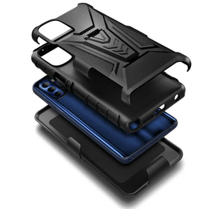 Full-Body Rugged Defender [moto g stylus 5G 2022] Case Holster Belt Clip - Black-MyPhoneCase.com
