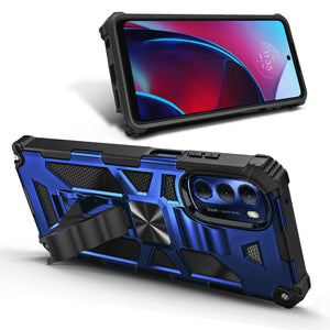 Max Armor [moto g stylus 5G 2022] Metal Kickstand Case - Blue-MyPhoneCase.com
