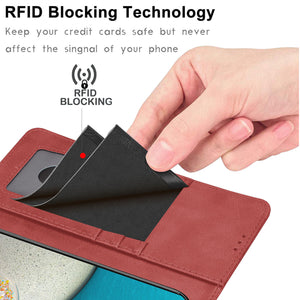 Premium Leather Folio [Galaxy A53 5G / UW] Wallet Case Card Holder - Red-MyPhoneCase.com