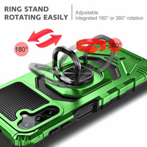 Max Armor Ring Holder Kickstand [Galaxy A14 5G] Case - Green-MyPhoneCase.com