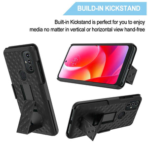 OEM Rugged Fitted Shell [moto g power 2022] Case w/ Holster Belt Clip-MyPhoneCase.com