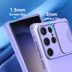 Heavy Duty Full-Body [Galaxy S23 Case] w/ Rugged Stand - Purple-MyPhoneCase.com