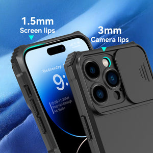 Heavy Duty Full-Body [iPhone 14 Case] Case w/ Rugged Stand - Black-MyPhoneCase.com
