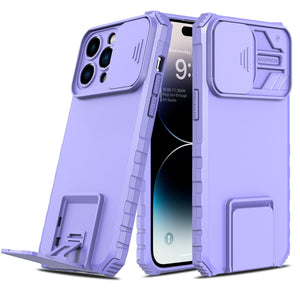 Heavy Duty Full-Body [iPhone 14 Plus Case] Case w/ Rugged Stand - Purple-MyPhoneCase.com