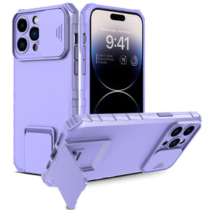 Heavy Duty Full-Body [iPhone 14 Case] Case w/ Rugged Stand - Purple-MyPhoneCase.com
